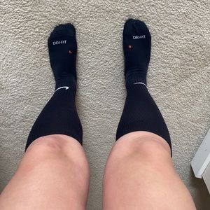 Black Nike soccer socks